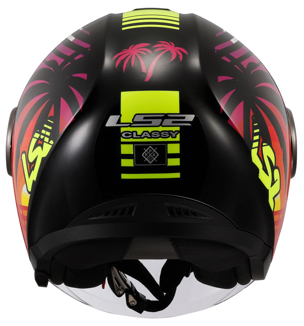LS2 OF620 Classy Palm Schwarz Jethelm ECE 22.06
