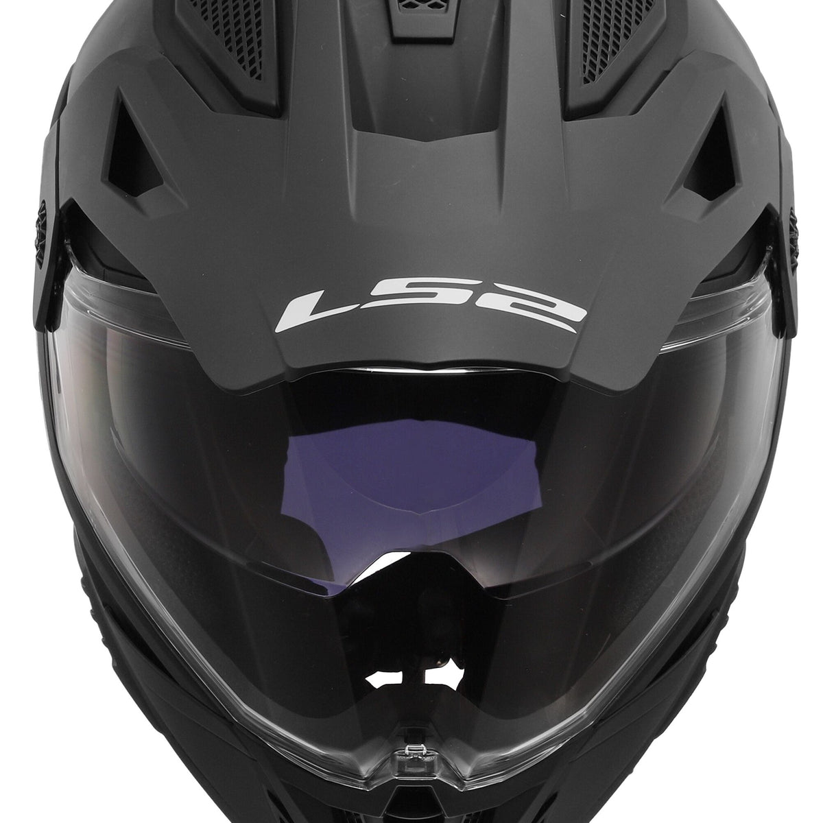 LS2 MX702 Pioneer II Solid Mat Zwart Adventurehelm ECE 22.06