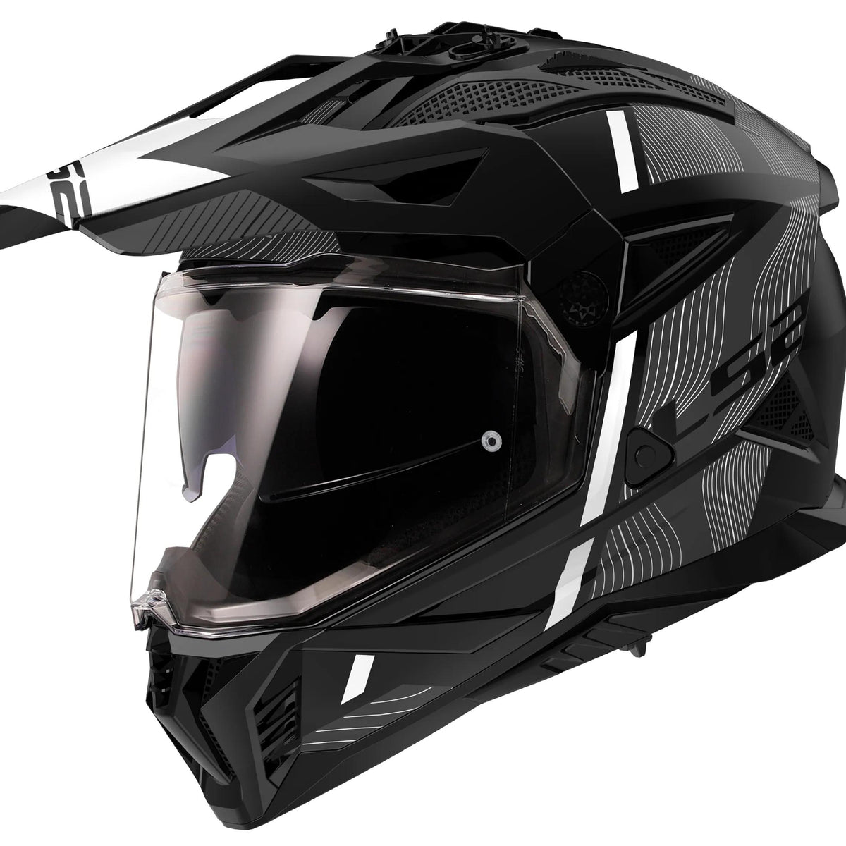 LS2 MX702 Pioneer II Hill Bruin/Wit Endurohelm ECE 22.06