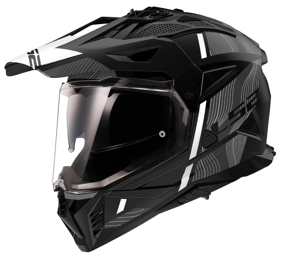 LS2 MX702 Pioneer II Hill Bruin/Wit Endurohelm ECE 22.06