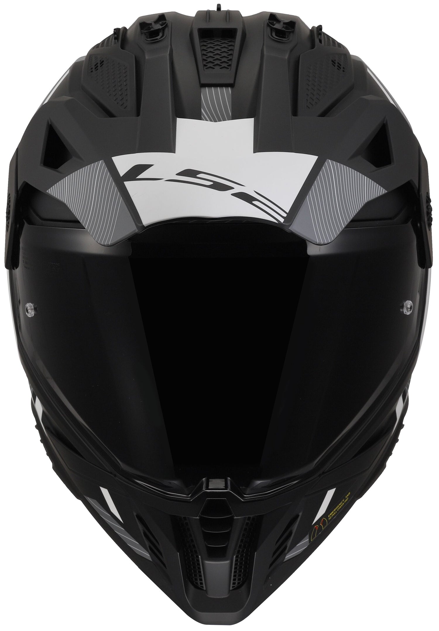 LS2 MX702 Pioneer II Hill Zwart/Wit Mat Adventurehelm ECE 22.06
