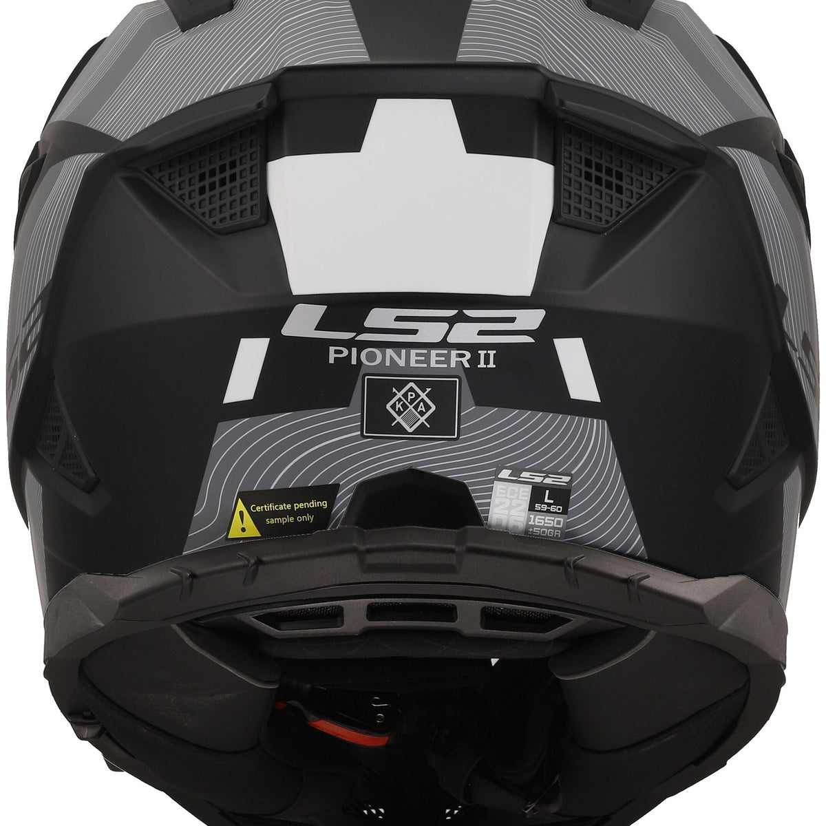 LS2 MX702 Pioneer II Hill Zwart/Wit Mat Adventurehelm ECE 22.06 – foto 2