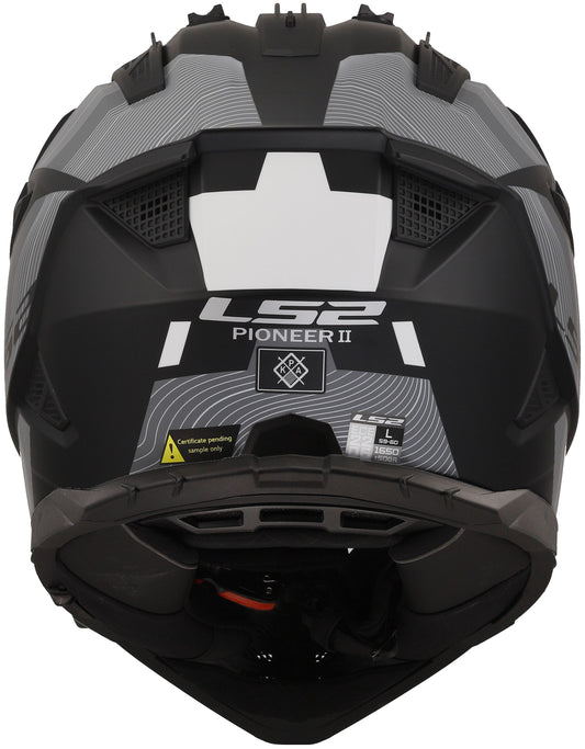 LS2 MX702 Pioneer II Hill Zwart/Wit Mat Adventurehelm ECE 22.06 – foto 2