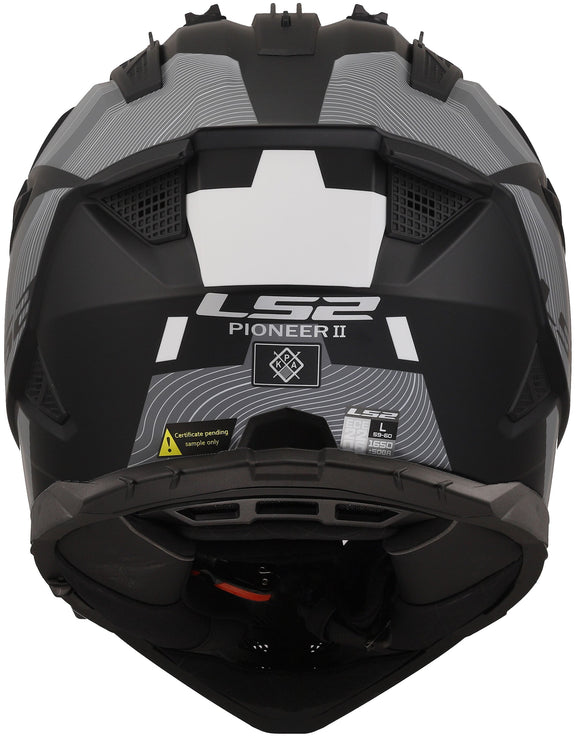 LS2 MX702 Pioneer II Hill Zwart/Wit Mat Adventurehelm ECE 22.06 – foto 2