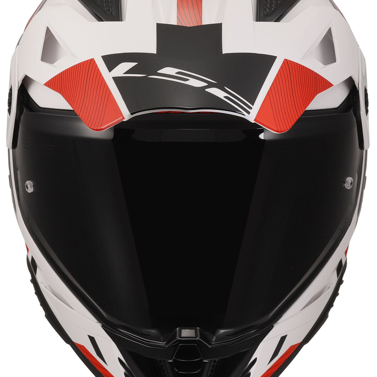 LS2 MX702 Pioneer II Hill Wit/Rood Adventurehelm ECE 22.06