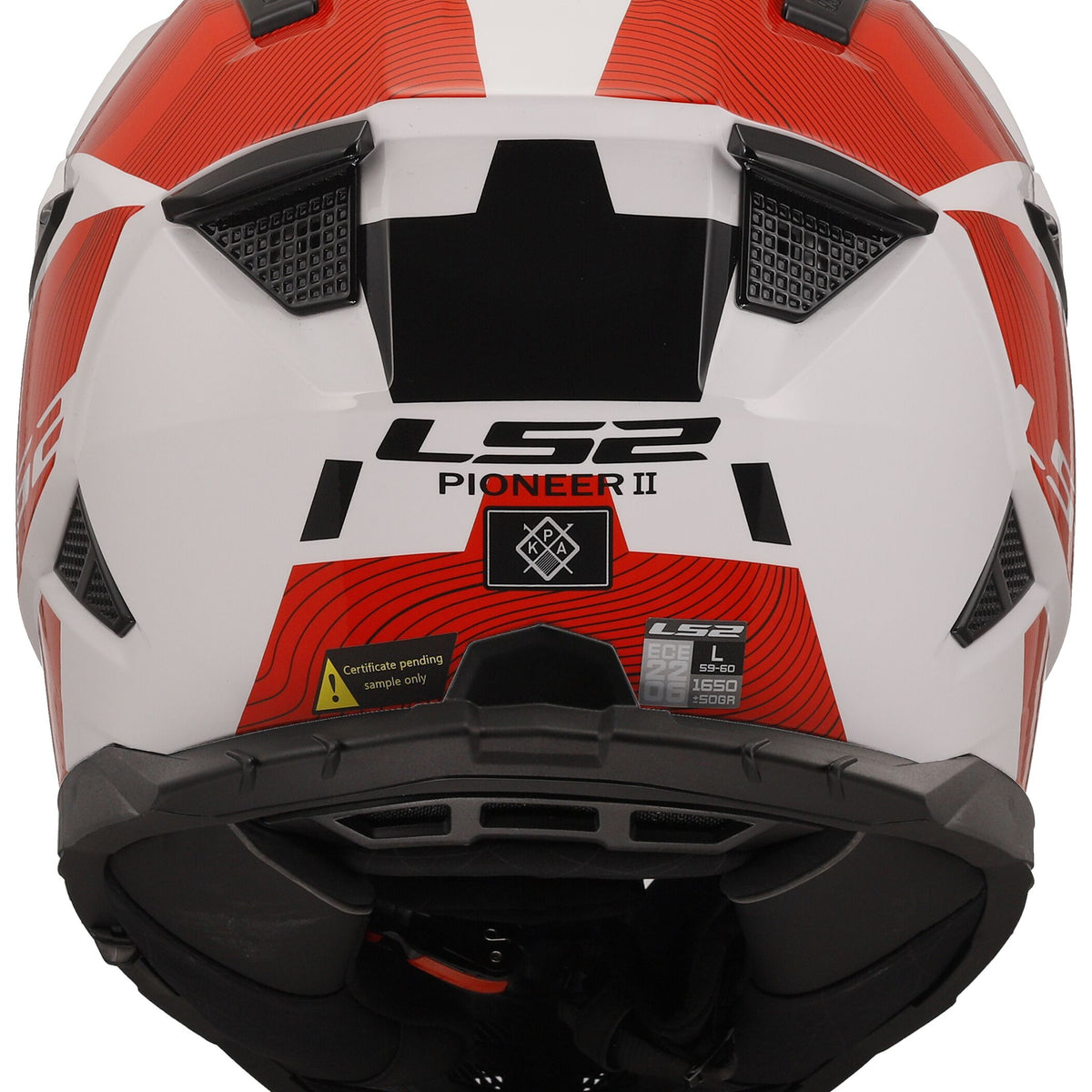LS2 MX702 Pioneer II Hill Wit/Rood Adventurehelm ECE 22.06 – foto 2