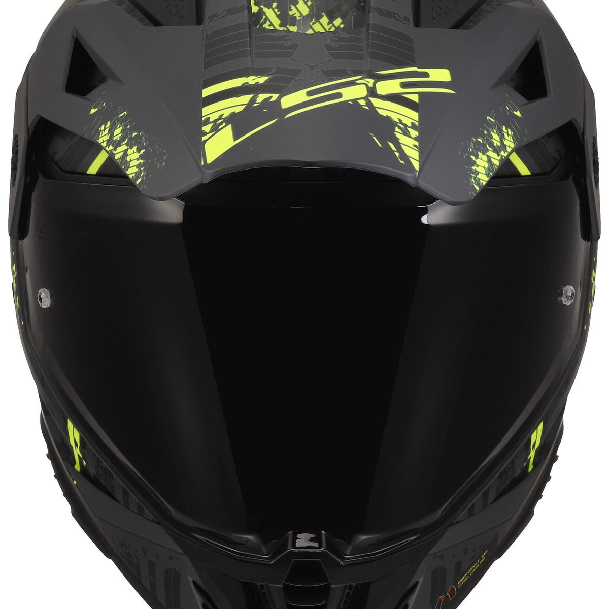 LS2 MX702 Pioneer II Crazy Zwart/Neongeel Mat Adventurehelm ECE 22.06