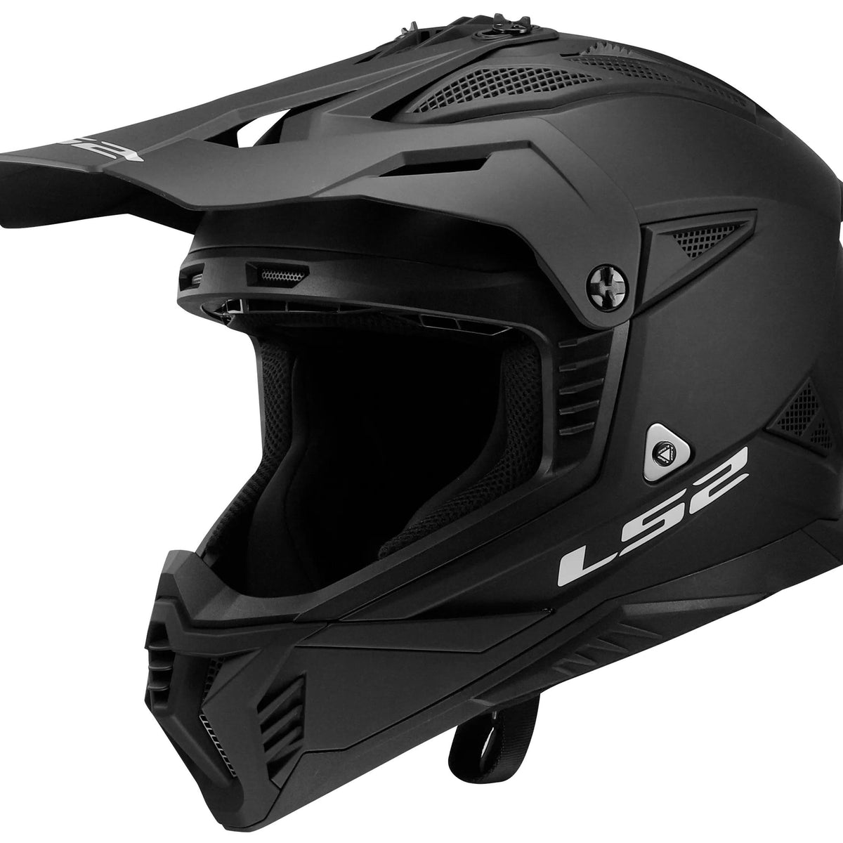 LS2 MX708 Fast II Solid Mat Zwart Crosshelm ECE 22.06