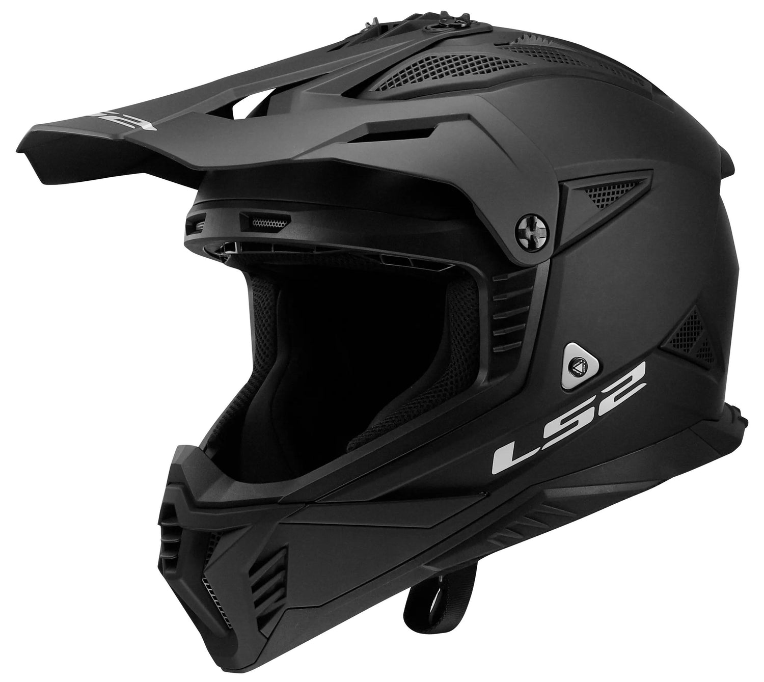 LS2 MX708 Fast II Solid Mat Zwart Crosshelm ECE 22.06