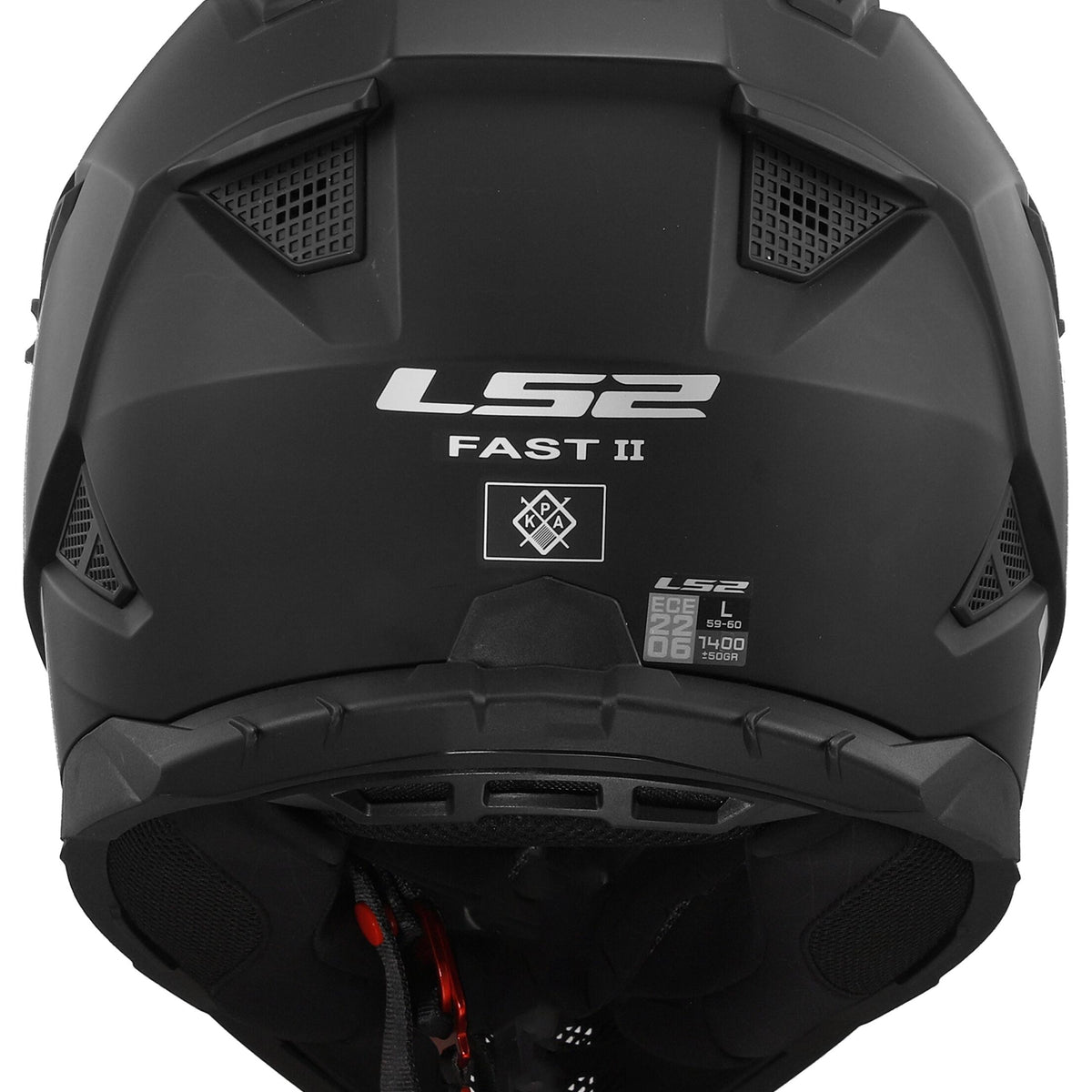 LS2 MX708 Fast II Solid Zwart Mat Crosshelm ECE 22.06 – foto 2
