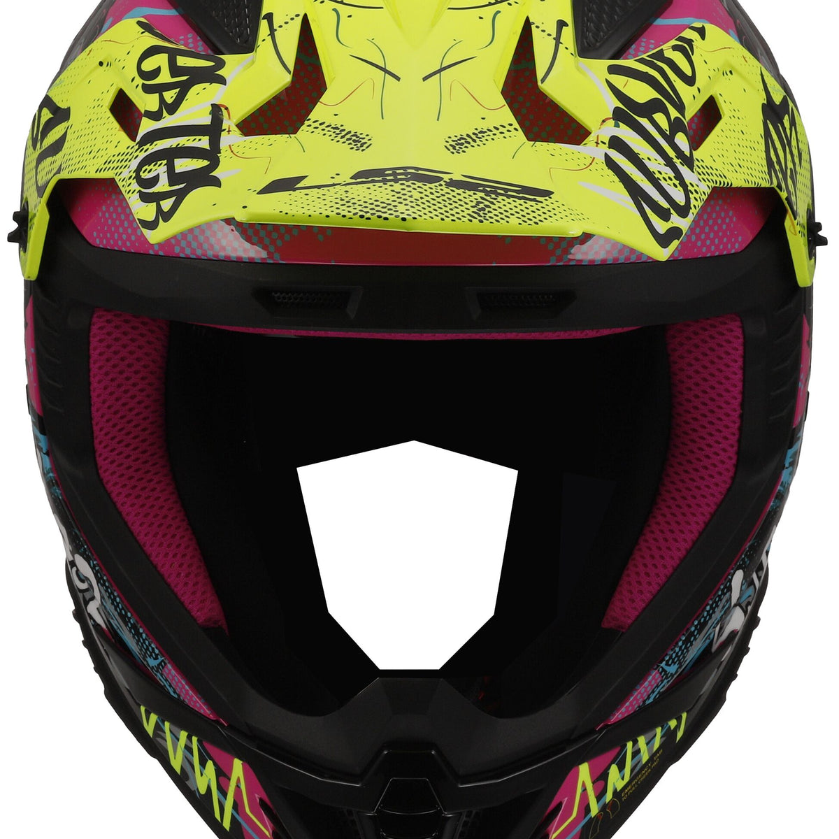 LS2 MX708 Fast II Gorilla Violet/Neongeel Crosshelm ECE 22.06