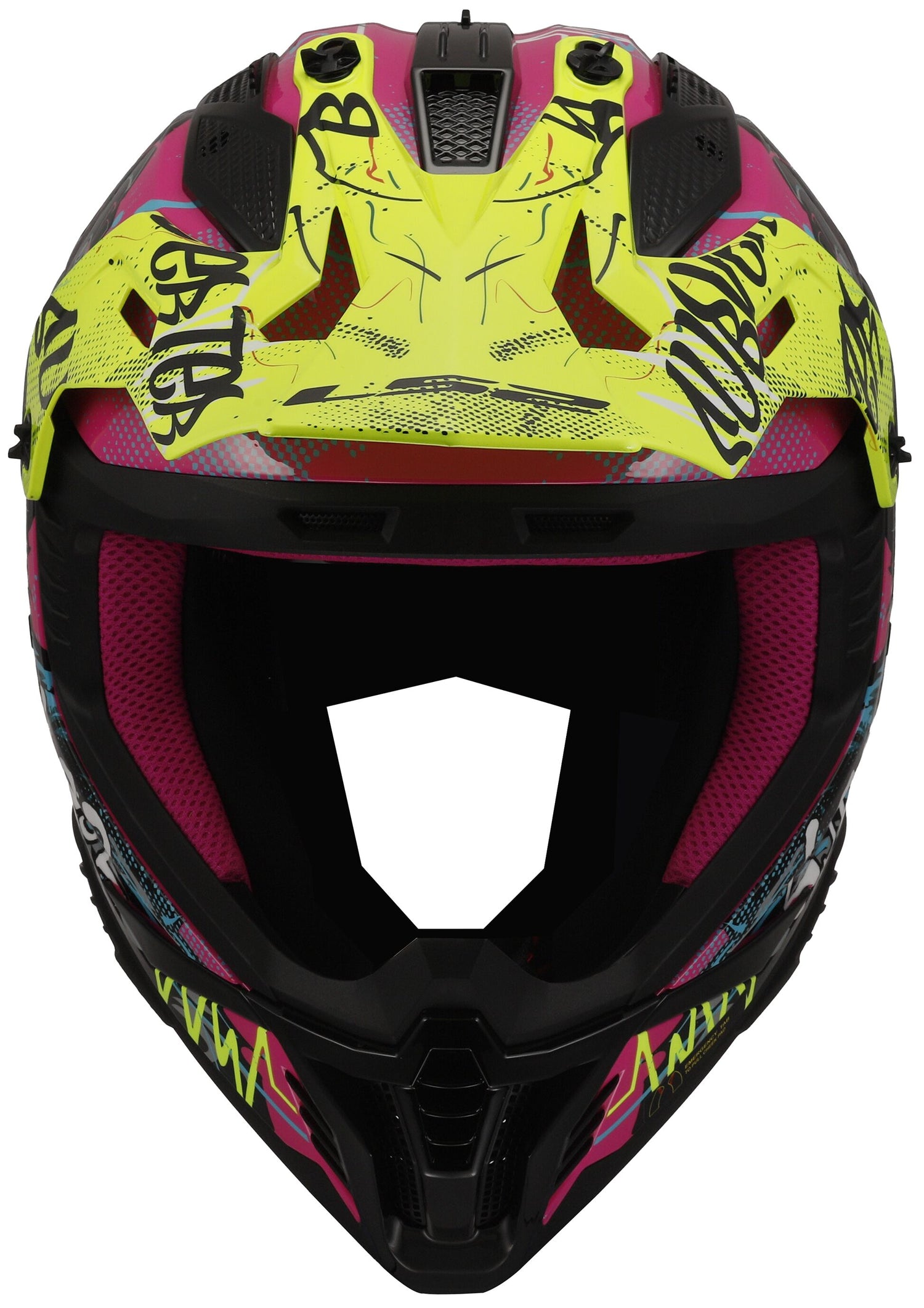 LS2 MX708 Fast II Gorilla Violet/Neongeel Crosshelm ECE 22.06