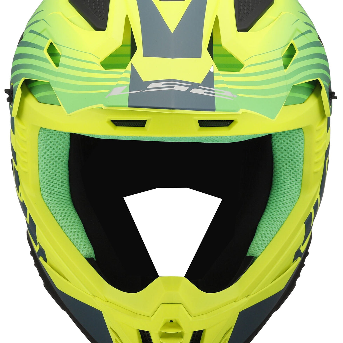 LS2 MX708 Fast II Duck Neongroen/Neongeel Mat Crosshelm ECE 22.06