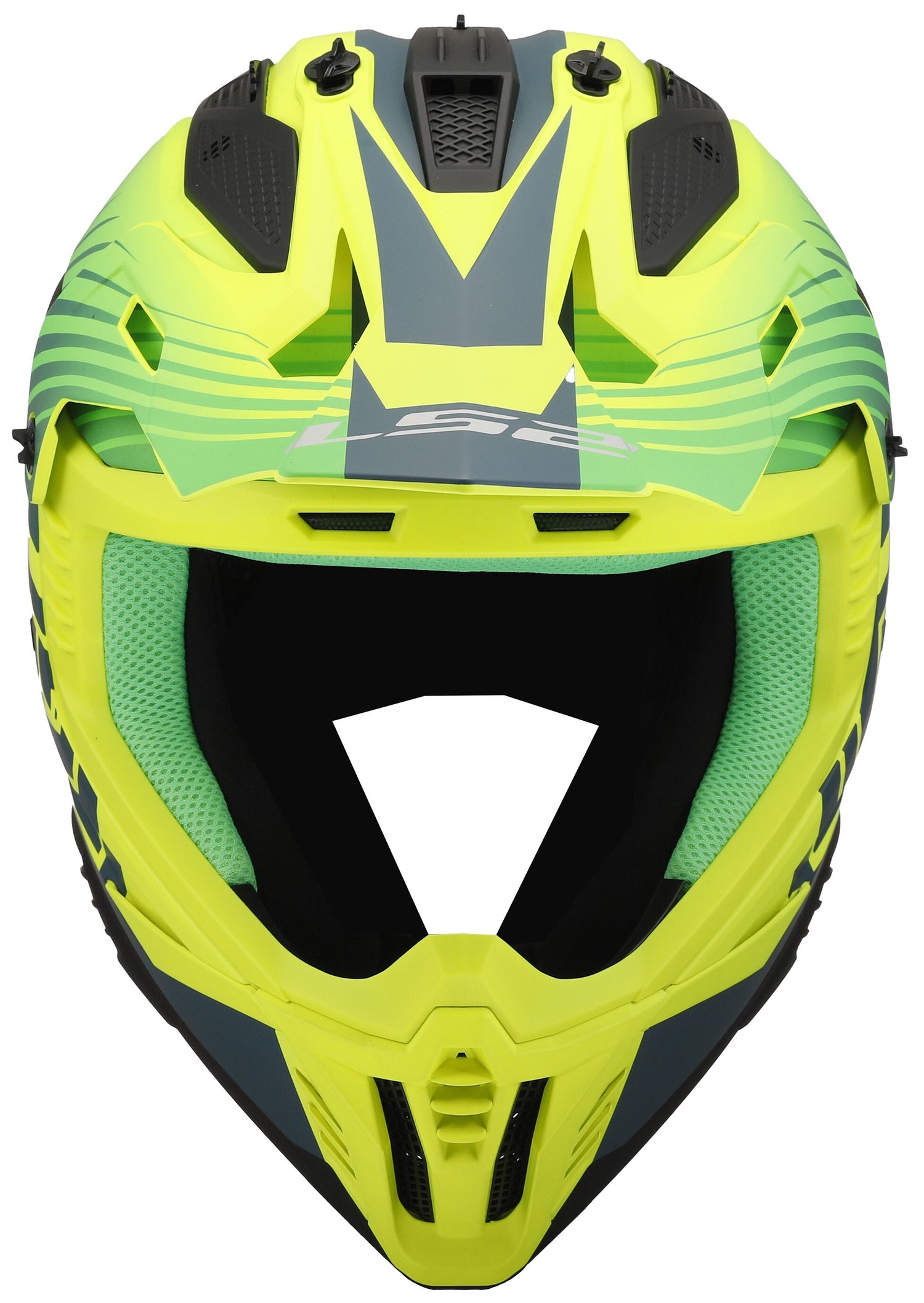LS2 MX708 Fast II Duck Neongroen/Neongeel Mat Crosshelm ECE 22.06