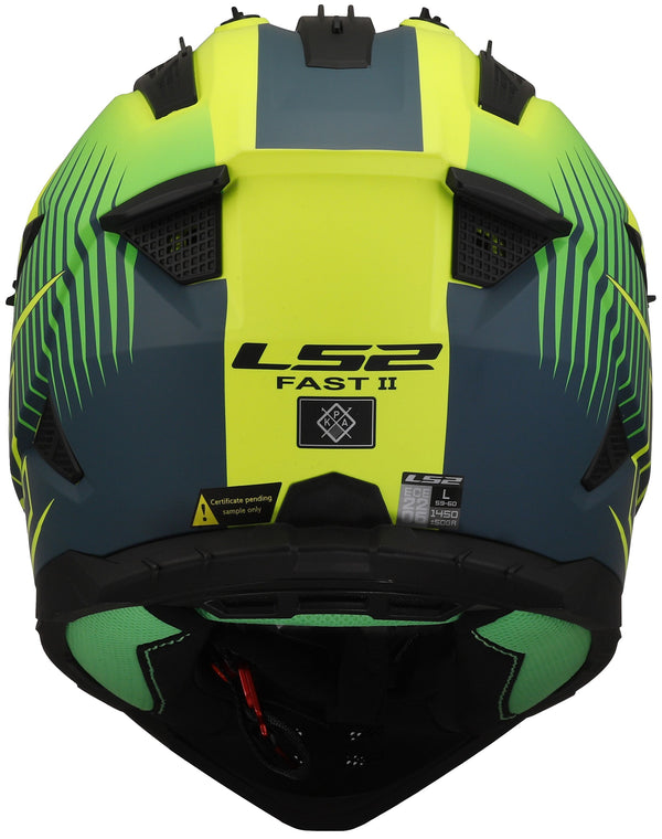 LS2 MX708 Fast II Duck Neongroen/Neongeel Mat Crosshelm ECE 22.06