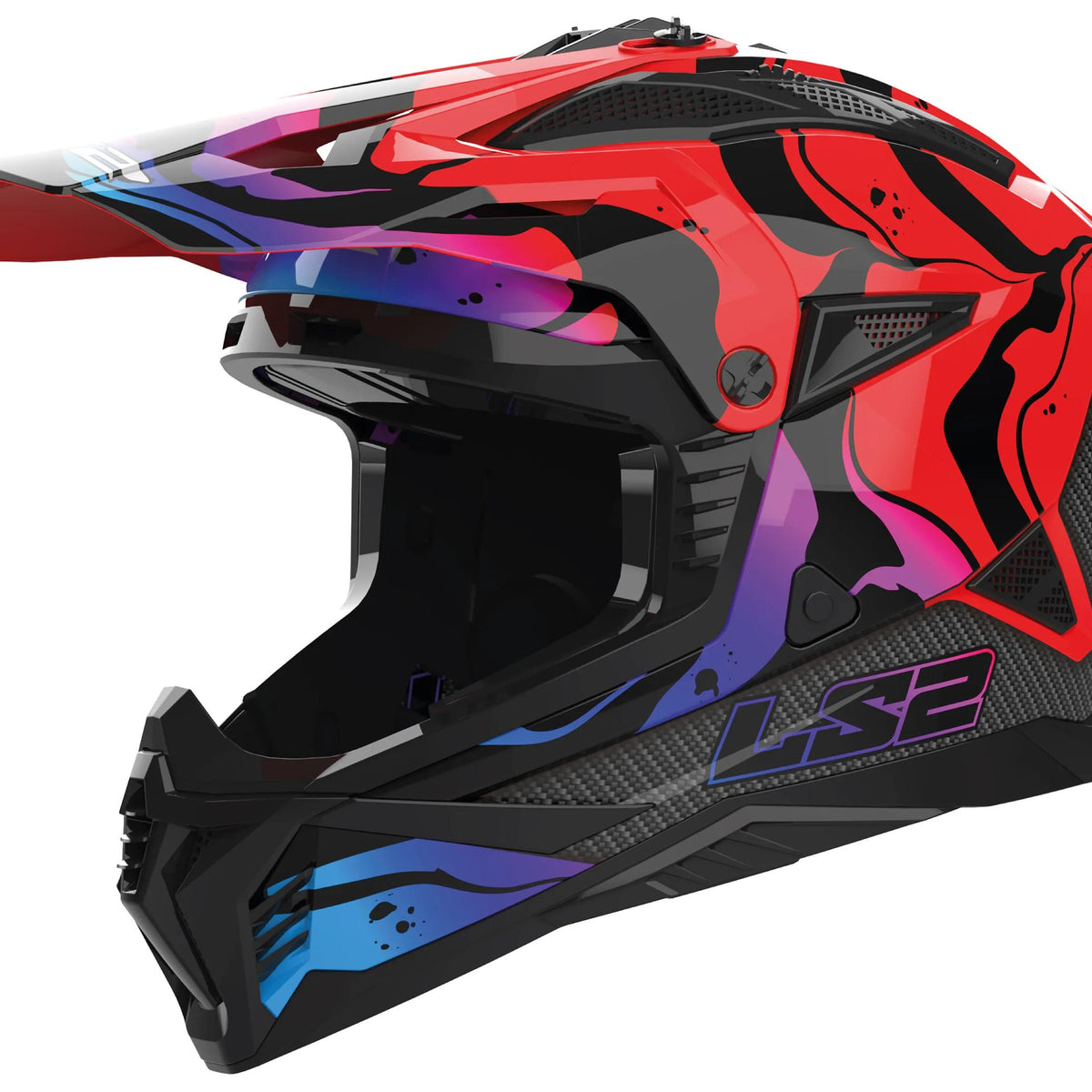 LS2 MX708 Fast II Wash Rood Crosshelm ECE 22.06