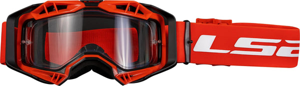 LS2 Aura Enduro Black/Red Goggles