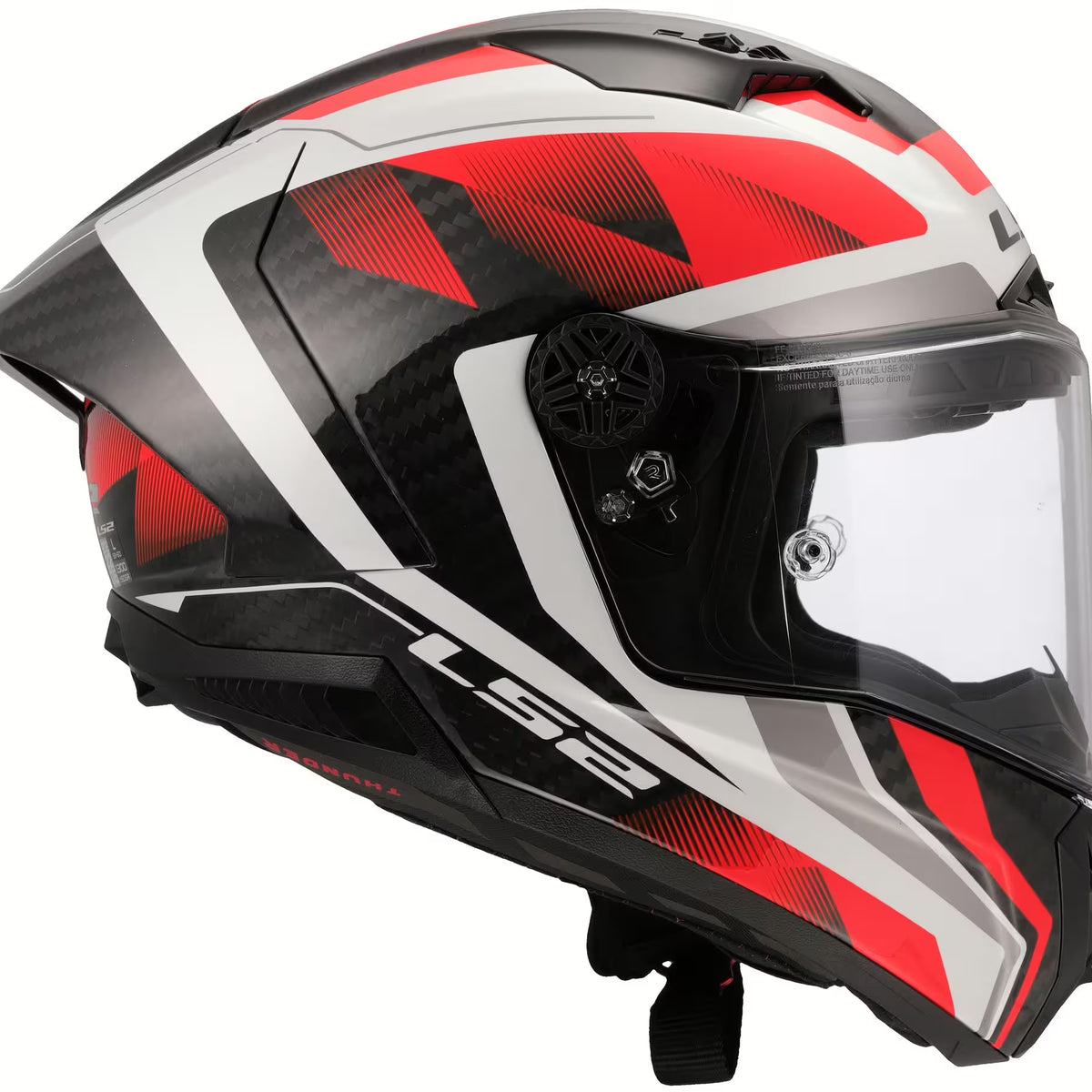 LS2 FF805 Thunder Carbon GP Raute Rood