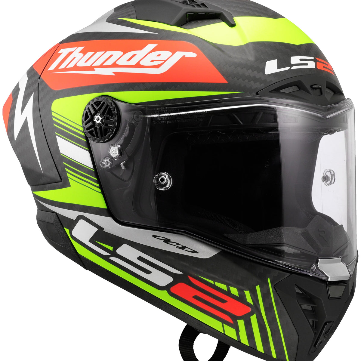 LS2 FF805 Thunder Carbon GP Aero Replica Black Zwart/Rood/Geel Integraalhelm ECE 22.06 – foto 4