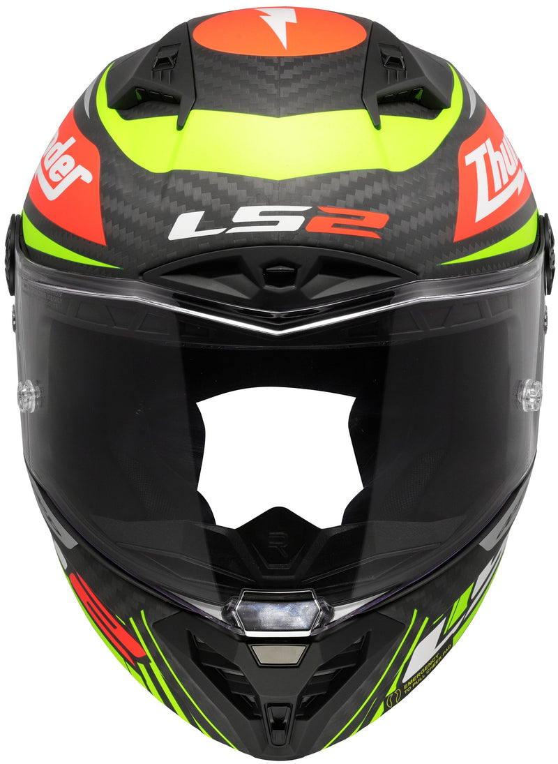 LS2 FF805 Thunder Carbon GP Aero Replica Black Zwart/Rood/Geel Integraalhelm ECE 22.06 – foto 5
