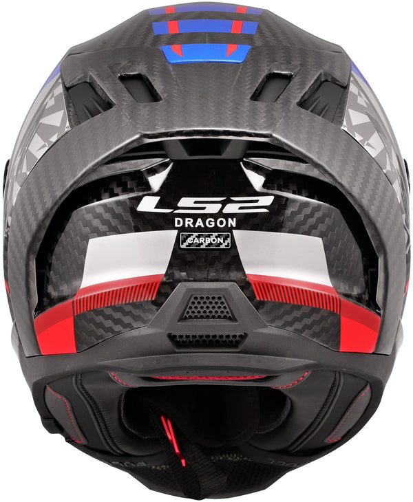 LS2 FF807 Dragon Trax Blau/Rot Integralhelm ECE 22.06