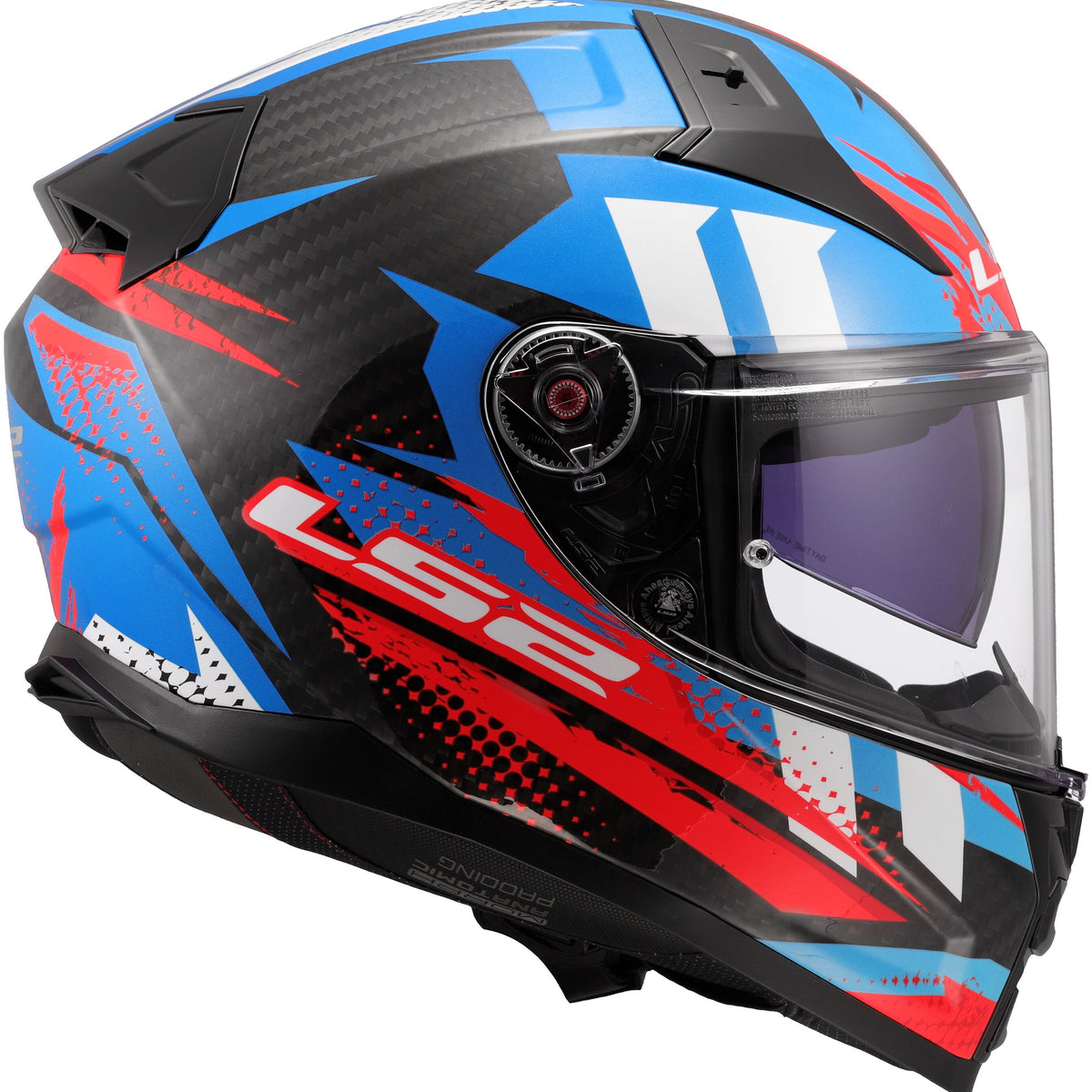 LS2 FF811 Vector II Carbon Tantic Blauw/Rood Integraalhelm ECE 22.06 – foto 3