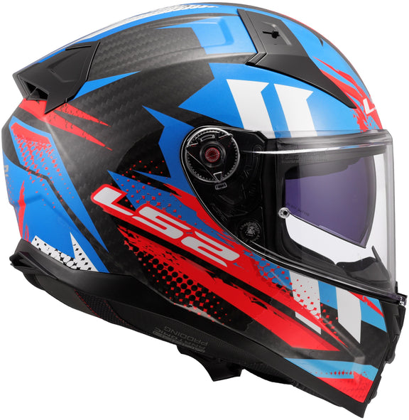 LS2 FF811 Vector II Carbon Tantic Blauw/Rood Integraalhelm ECE 22.06 – foto 3