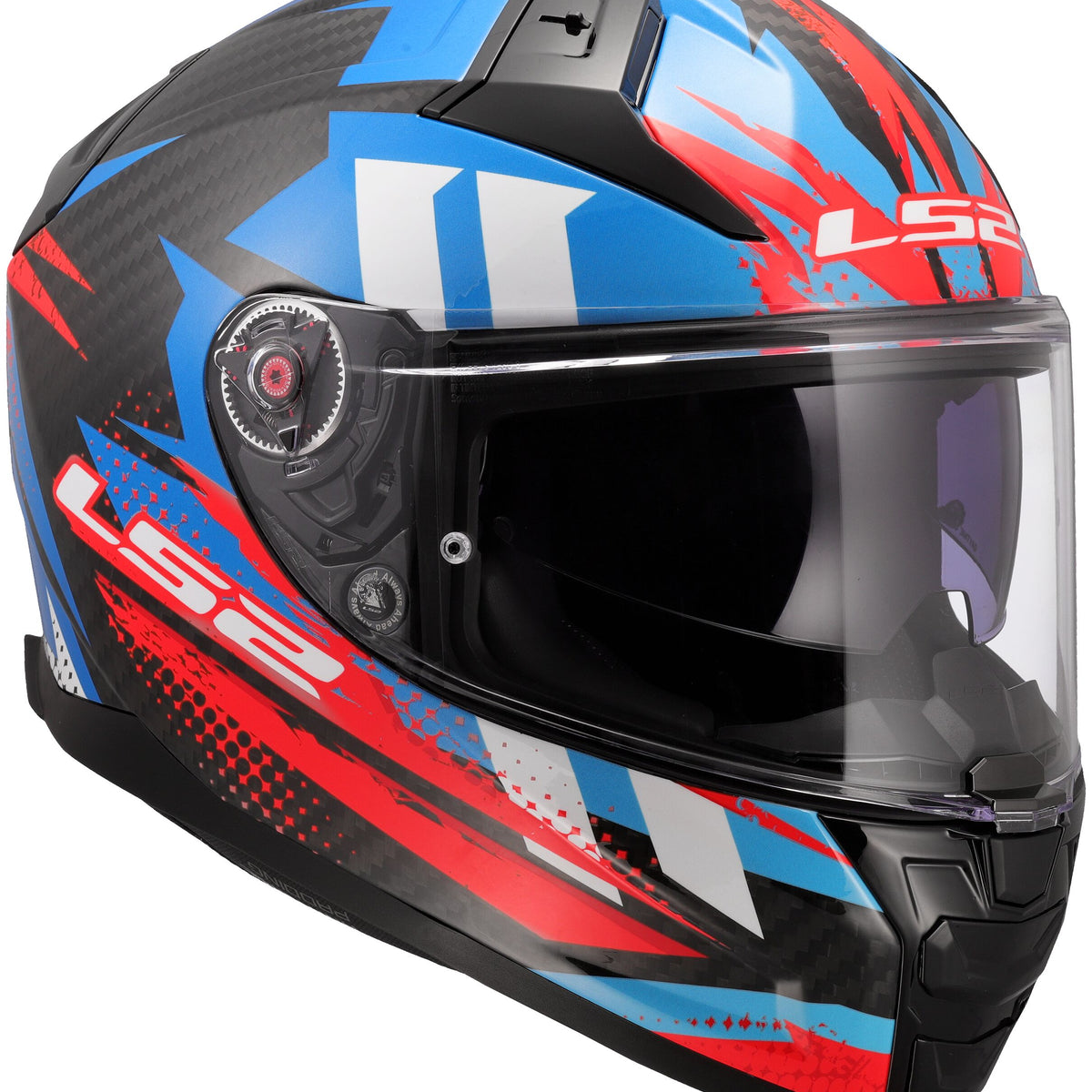 LS2 FF811 Vector II Carbon Tantic Blauw/Rood Integraalhelm ECE 22.06 – foto 4