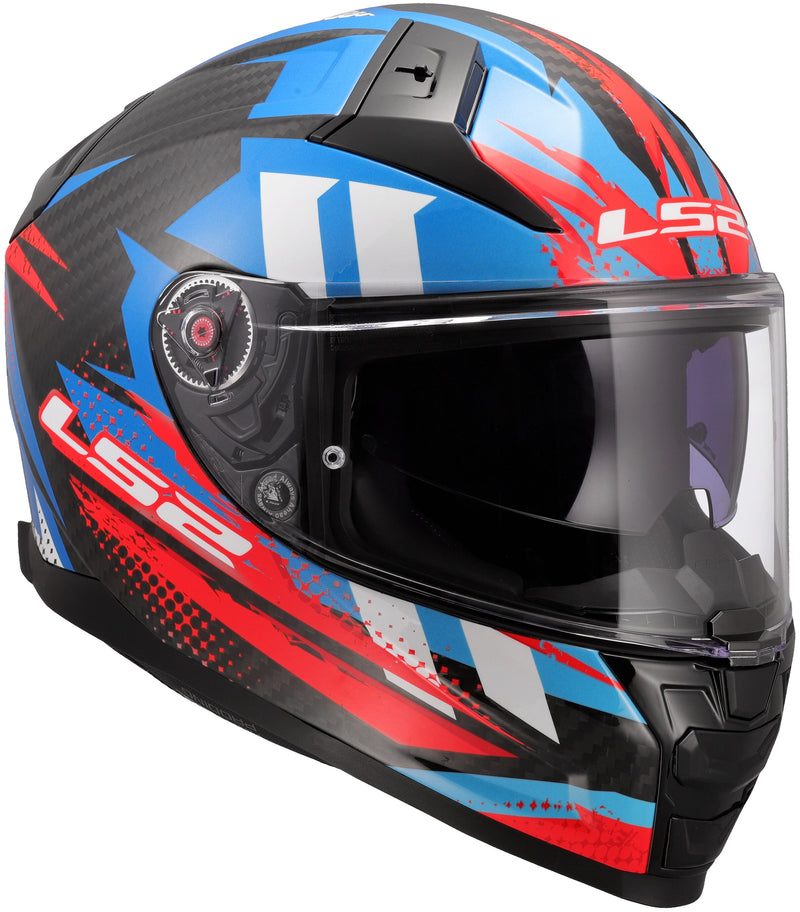 LS2 FF811 Vector II Carbon Tantic Blauw/Rood Integraalhelm ECE 22.06 – foto 4