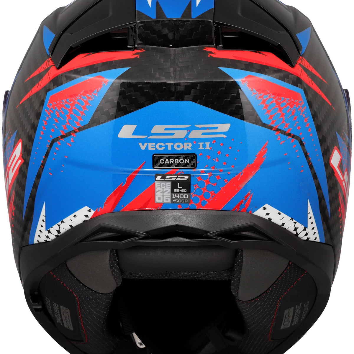 LS2 FF811 Vector II Carbon Tantic Blauw/Rood Integraalhelm ECE 22.06 – foto 6