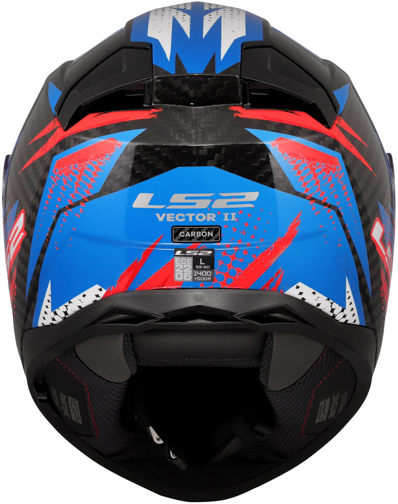 LS2 FF811 Vector II Carbon Tantic Blauw/Rood Integraalhelm ECE 22.06 – foto 6