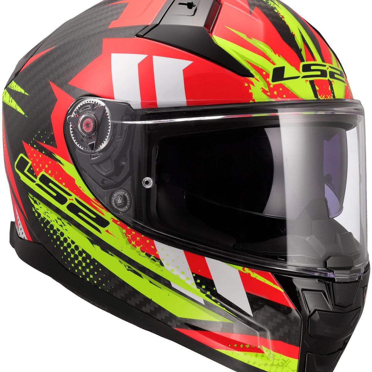 LS2 FF811 Vector II Carbon Tantic Rood/Geel Integraalhelm ECE 22.06 – foto 3