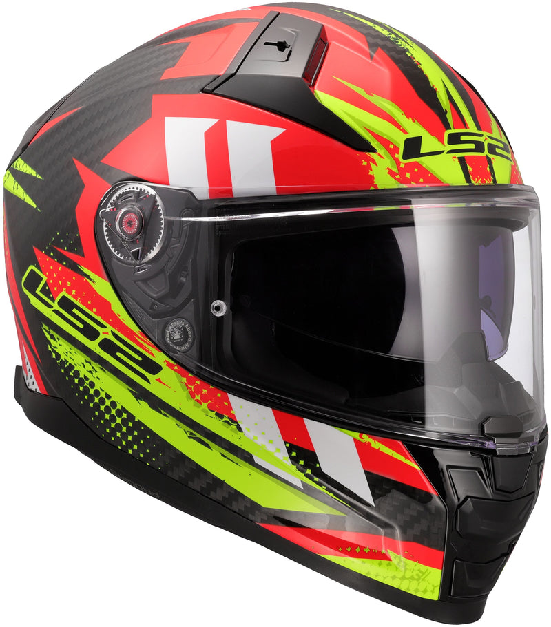 LS2 FF811 Vector II Carbon Tantic Rood/Geel Integraalhelm ECE 22.06 – foto 3