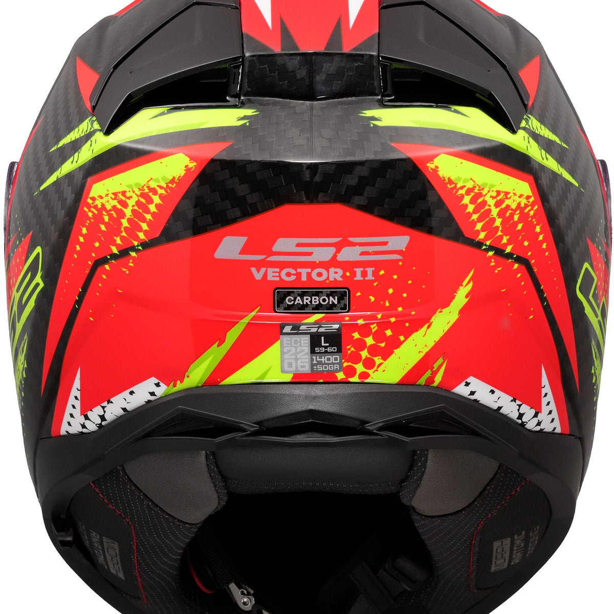 LS2 FF811 Vector II Carbon Tantic Rood/Geel Integraalhelm ECE 22.06 – foto 6