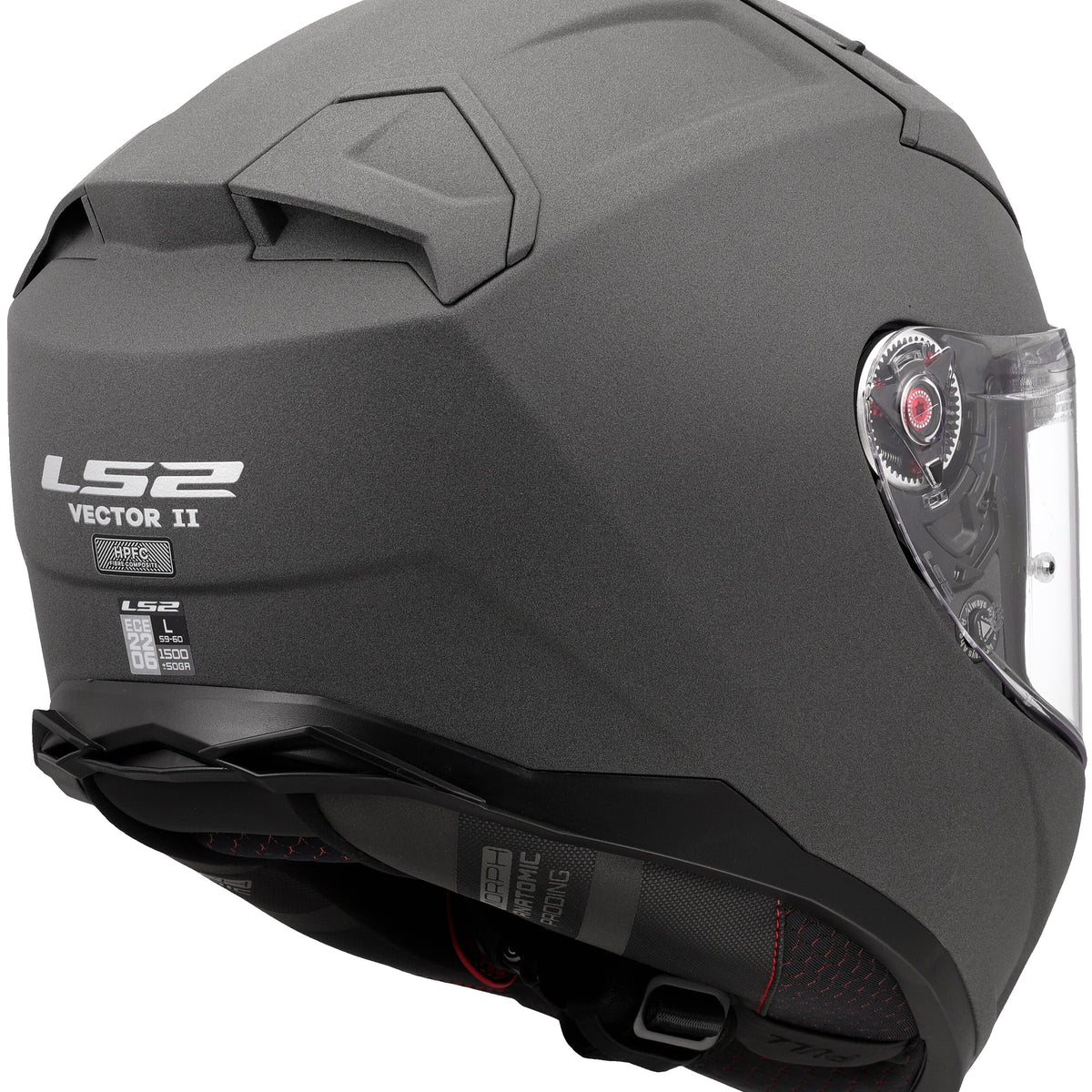 LS2 FF811 Vector II Concrete Grijs Mat Integraalhelm ECE 22.06 – foto 4