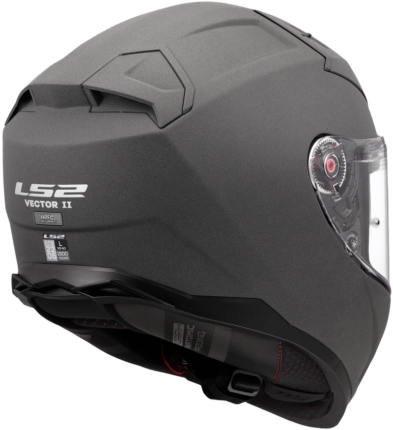 LS2 FF811 Vector II Concrete Grijs Mat Integraalhelm ECE 22.06 – foto 4