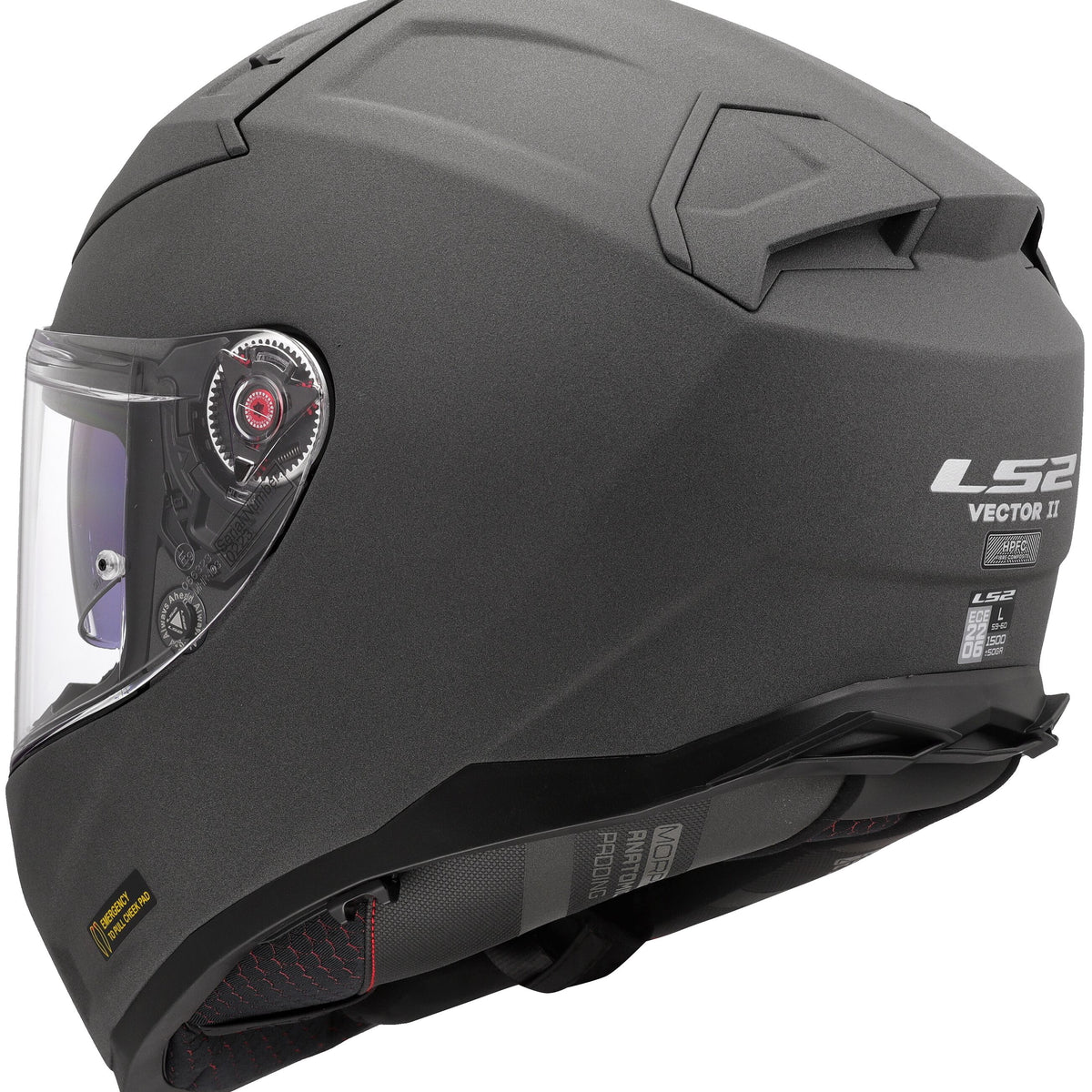 LS2 FF811 Vector II Concrete Grijs Mat Integraalhelm ECE 22.06 – foto 5