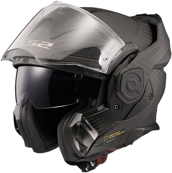 LS2 FF901 Advant X Carbon Matt Zwart Mat Systeemhelm ECE 22.06