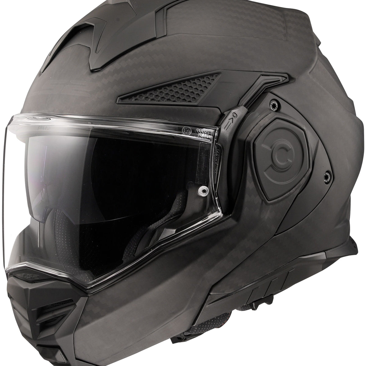 LS2 FF901 Advant X Carbon Matt Zwart Mat Systeemhelm ECE 22.06