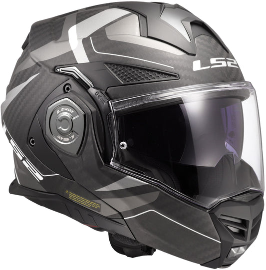 LS2 FF901 Advant X Carbon Horizon Zwart/Zilvergrijs Mat Systeemhelm ECE 22.06 – foto 2