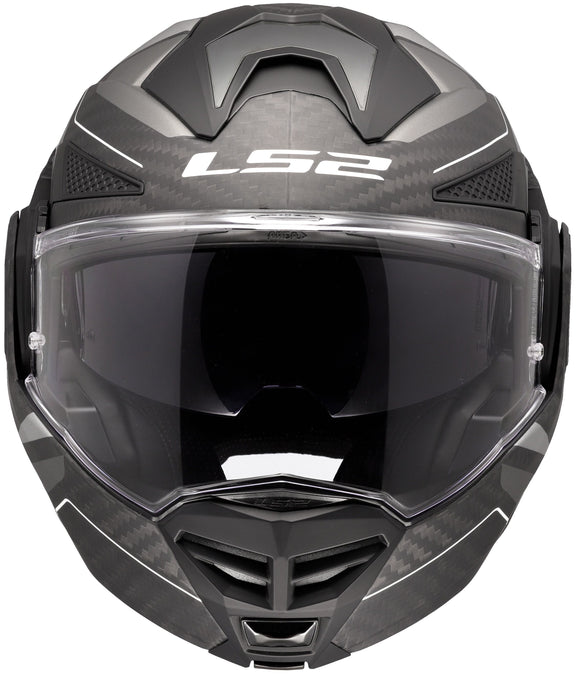 LS2 FF901 Advant X Carbon Horizon Zwart/Zilvergrijs Mat Systeemhelm ECE 22.06 – foto 3