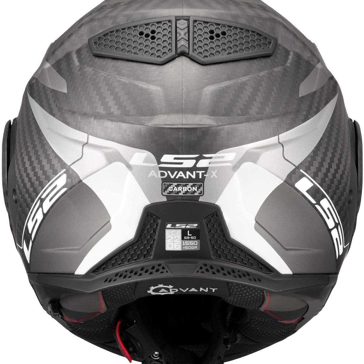 LS2 FF901 Advant X Carbon Horizon Zwart/Zilvergrijs Mat Systeemhelm ECE 22.06 – foto 4