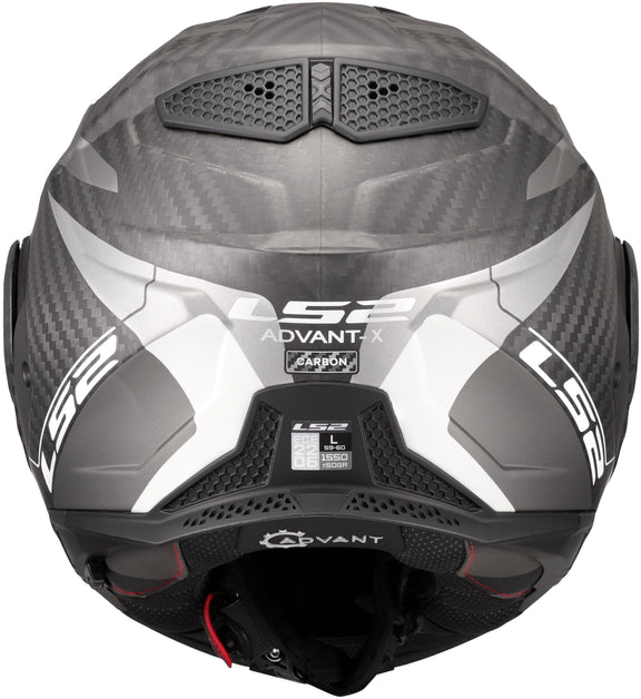 LS2 FF901 Advant X Carbon Horizon Zwart/Zilvergrijs Mat Systeemhelm ECE 22.06 – foto 4