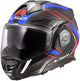 LS2 FF901 Advant X Carbon Future II Zwart/Wit/Blauw Systeemhelm ECE 22.06