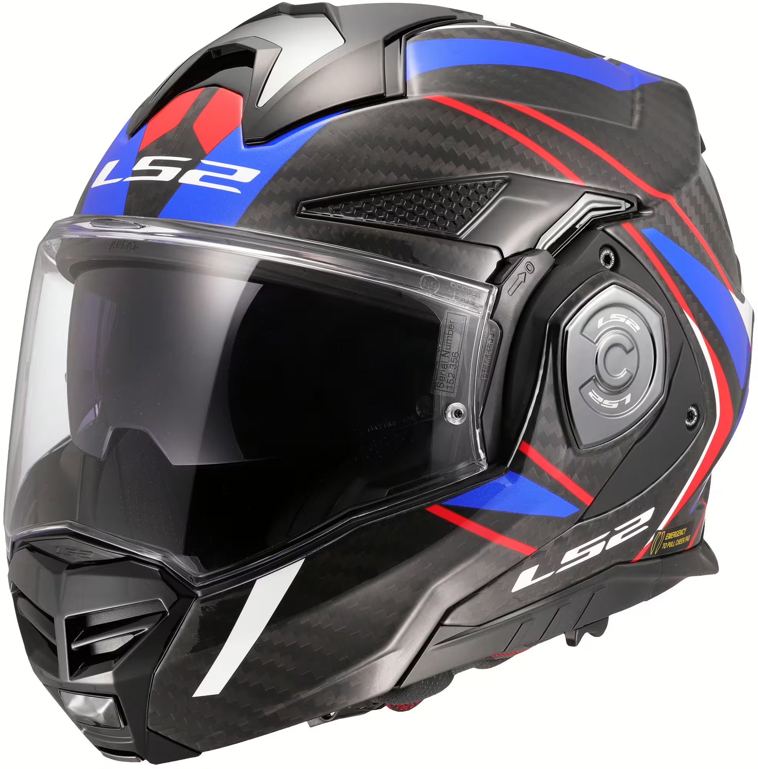 LS2 Advant X Carbon Future II Blauw/Rood