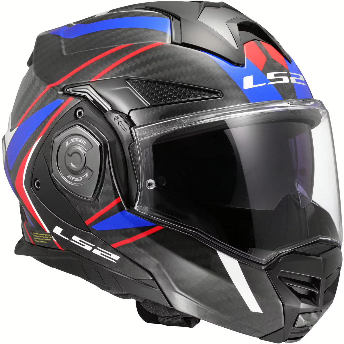 LS2 Advant X Carbon Future II Blauw/Rood