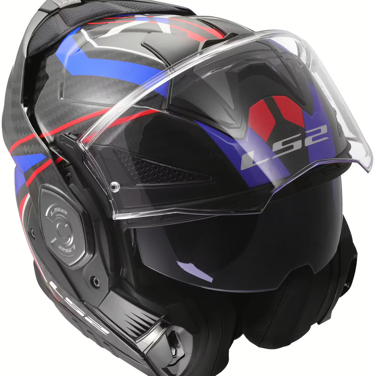 LS2 Advant X Carbon Future II Blauw/Rood