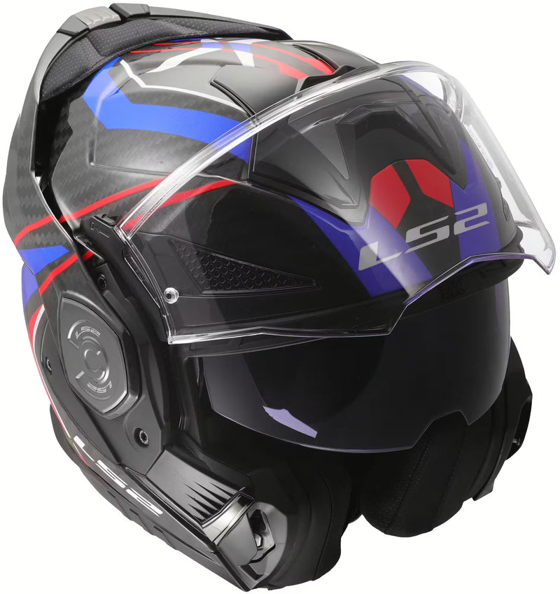 LS2 Advant X Carbon Future II Blauw/Rood