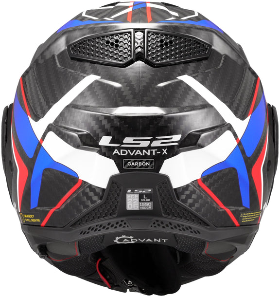 LS2 FF901 Advant X Carbon Future II Zwart/Wit/Blauw Systeemhelm ECE 22.06 – foto 4
