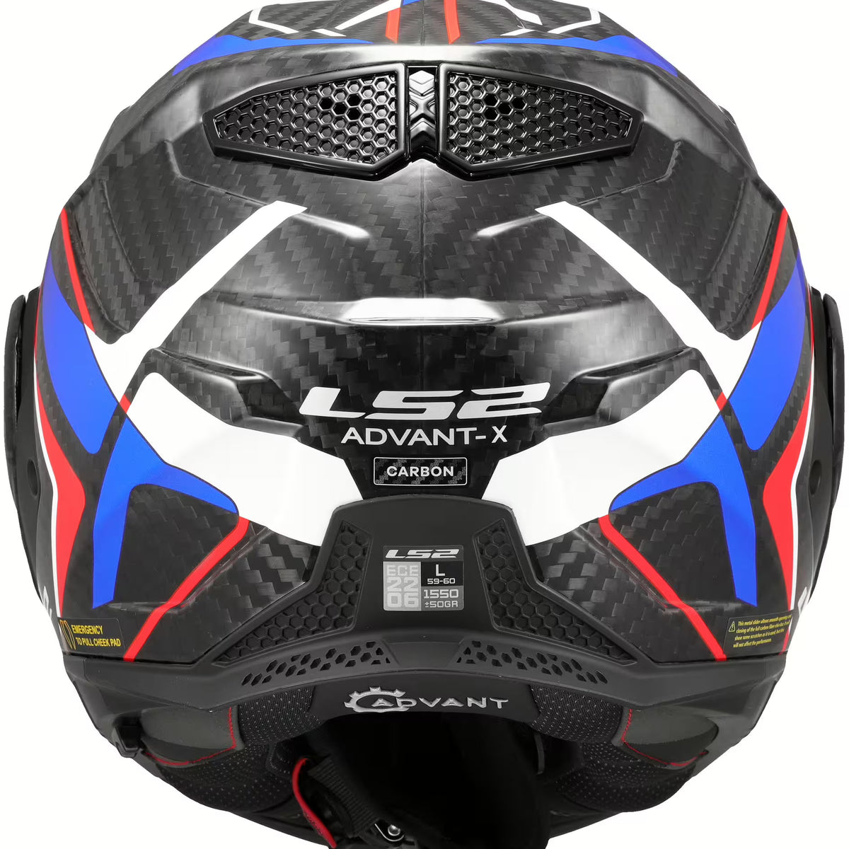 LS2 Advant X Carbon Future II Blauw/Rood